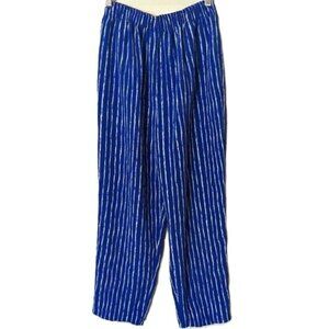 Vintage Nino Wong California Stripe Pants 90's Lagenlook High Waist Relaxed Fit